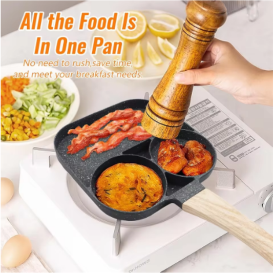Non-stick Maifan Stone Four-hole Omelette Pan