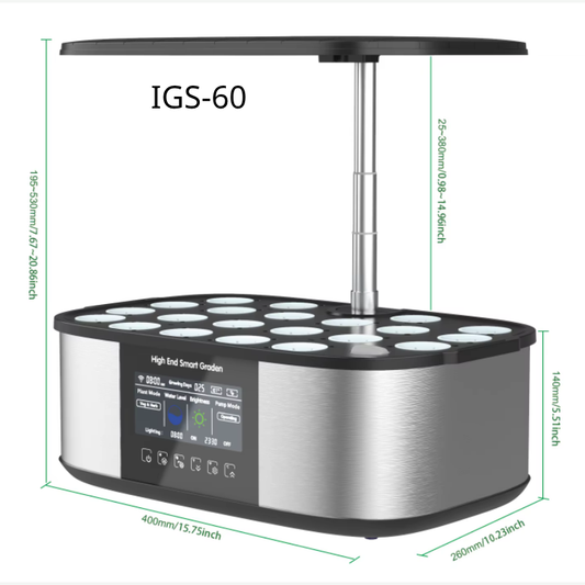 Intelligent hydroponic metal planter plant flower seedling seeder soilless cultivation stainless steel appearance vegetable planter