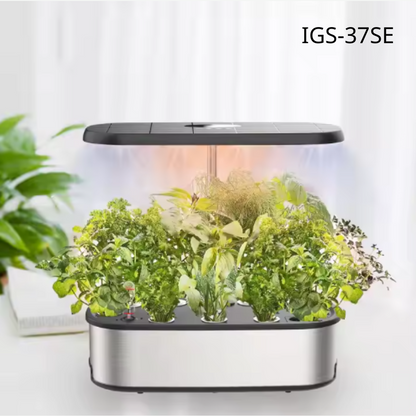 Intelligent hydroponic metal planter plant flower seedling seeder soilless cultivation stainless steel appearance vegetable planter