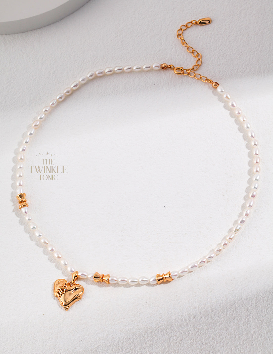 Sterling Silver Heart Necklace with Natural Pearl