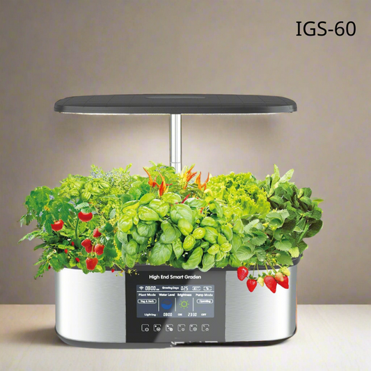 Intelligent hydroponic metal planter plant flower seedling seeder soilless cultivation stainless steel appearance vegetable planter