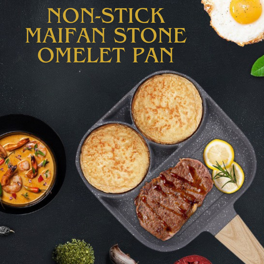 Non-stick Maifan Stone Four-hole Omelette Pan