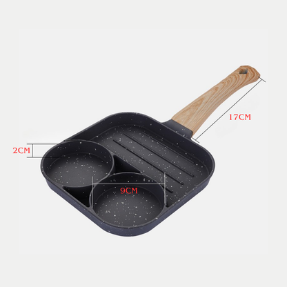 Non-stick Maifan Stone Four-hole Omelette Pan