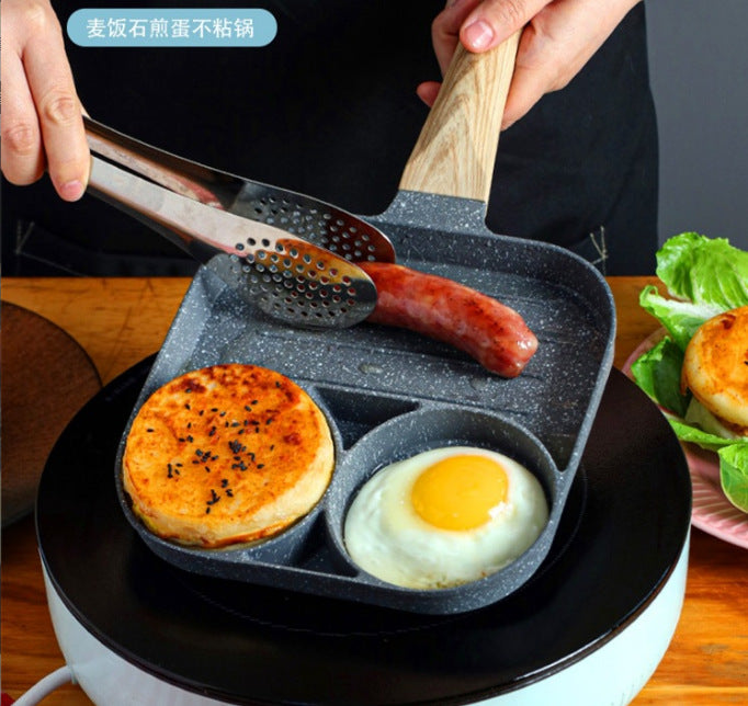 Non-stick Maifan Stone Four-hole Omelette Pan