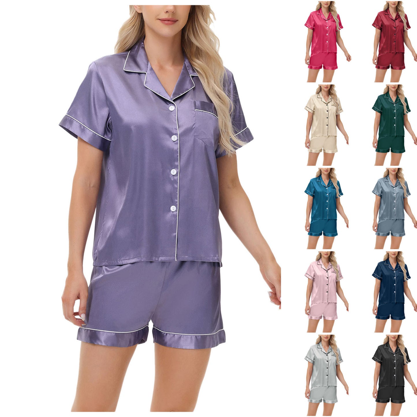 Ice Silk Women's Pajamas Home Clothes